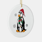 Penguin Moeder en Chick Keramisch Ornament (Rechts)