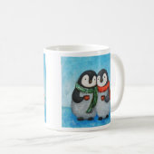 Penguin Mok Cute Penguin Couple Mok Gift for her (Voorkant rechts)