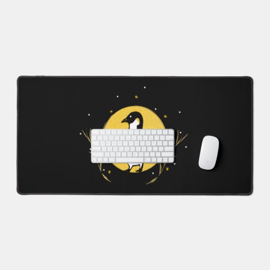 Penguin Moon Desk Mat (Keyboard & Muis)