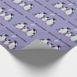 Penguin Moon Wrapping Paper Cadeaupapier