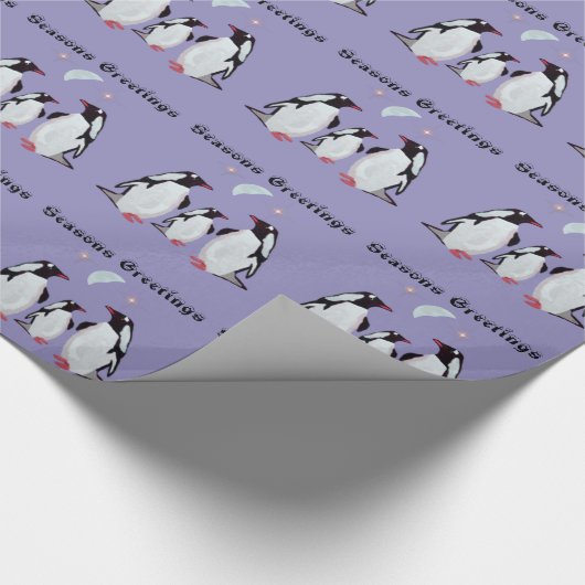 Penguin Moon Wrapping Paper Cadeaupapier (Hoek)