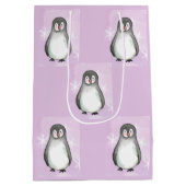 Penguin motief medium cadeauzakje (Achterkant)
