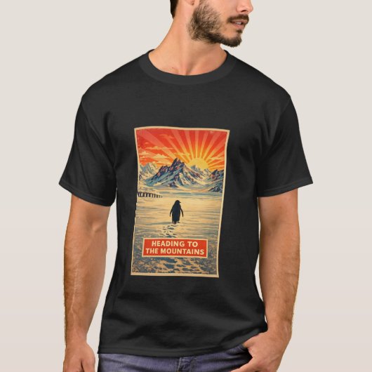 penguin mountain tshirt (Voorkant)