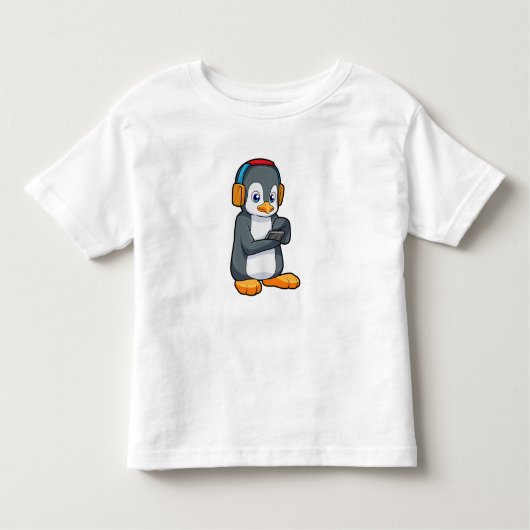 Penguin Music-hoofdtelefoon Kinder Shirts (Voorkant)