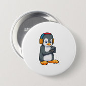 Penguin Music-hoofdtelefoon Ronde Button 7,6 Cm (Voorkant /achterkant)