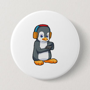Penguin Music-hoofdtelefoon Ronde Button 7,6 Cm