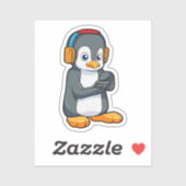 Penguin Music-hoofdtelefoon Sticker (Vel)