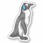Penguin Music-hoofdtelefoon Sticker (Voorkant)