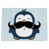 Penguin Mustache Trend Large Cadeautasje (Voorkant)