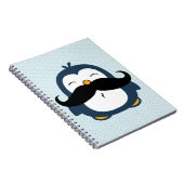 Penguin Mustache Trend Notitieboek (Rechterzijde)