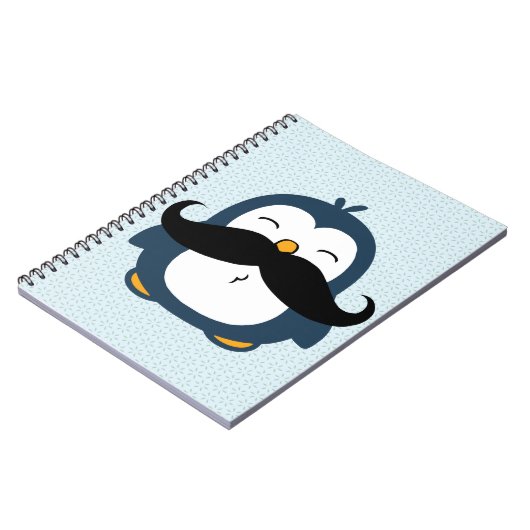 Penguin Mustache Trend Notitieboek (Linkerzijde)