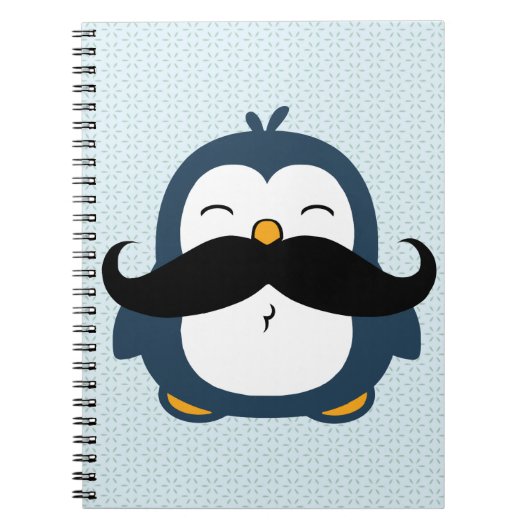 Penguin Mustache Trend Notitieboek (Voorkant)