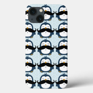 Penguin Mustache Trend Pattern Case-Mate iPhone Case