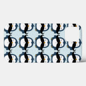 Penguin Mustache Trend Pattern Case-Mate iPhone Case (Achterkant (horizontaal))