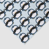 Penguin Mustache Trend Pattern Tissuepapier (Detail)