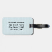 Penguin Mustache Trend Personalized Bagagelabel (Achterkant horizontaal)