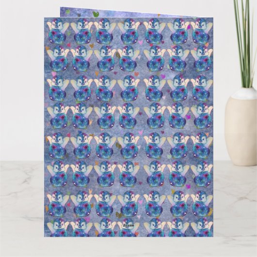 Penguin named Button Kaart (Achterkant)