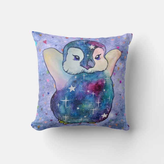 Penguin named Button Kussen (Voorkant)