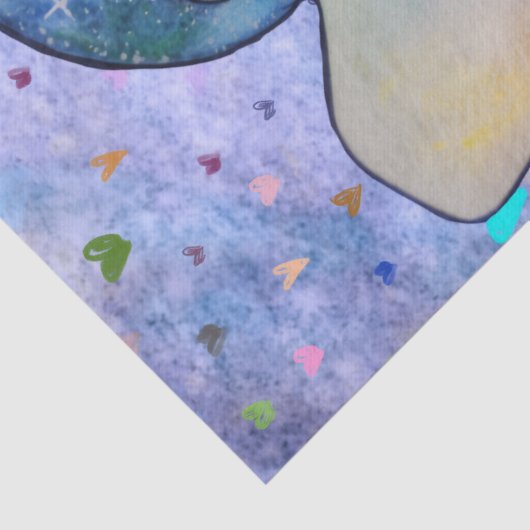 Penguin named Button Tissuepapier (Detail)