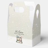Penguin Neutral Twins Baby Shower Winter Theme Bedankdoosjes (Geopend)