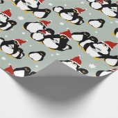 Penguin Nightcap Wrapping Paper Cadeaupapier (Hoek)