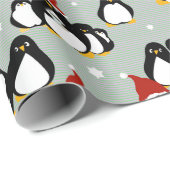 Penguin Nightcap Wrapping Paper Cadeaupapier (Rol Hoek)