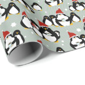 Penguin Nightcap Wrapping Paper Cadeaupapier (Rol Hoek)