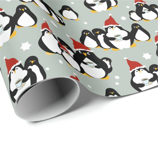Penguin Nightcap Wrapping Paper Cadeaupapier (Rol Hoek)
