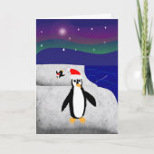 Penguin-ning lijkt op kerst kaart (Voorkant)