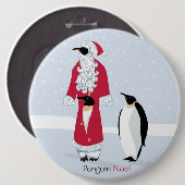 Penguin Noel Ronde Button 6,0 Cm (Voorkant /achterkant)