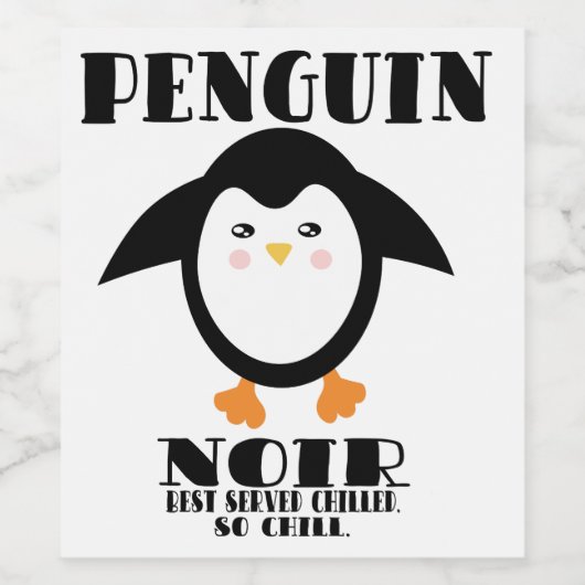 Penguin Noir Wijn Etiketten (Enkel label)