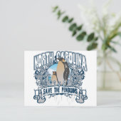Penguin North Carolina Briefkaart (Staand voorkant)