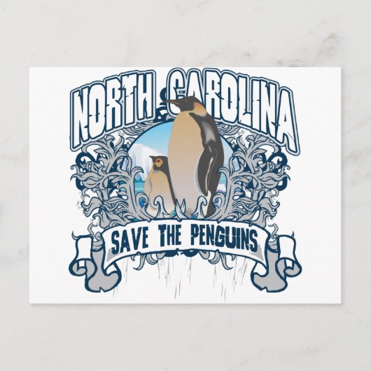 Penguin North Carolina Briefkaart (Voorkant)