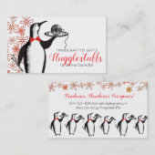 Penguin-ober breinaalden garen visitekaartje (Voorkant / Achterkant)