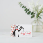Penguin-ober breinaalden garen visitekaartje (Staand voorkant)