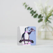 Penguin ober haakhaken garen visitekaartje (Staand voorkant)