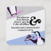 Penguin ober haakhaken garen visitekaartje (Achterkant)