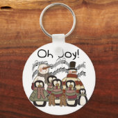 Penguin Oh Joy kerstshirts en cadeautjes Sleutelhanger (Voorkant)