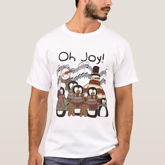 Penguin Oh Joy kerstshirts en cadeautjes T-shirt (Voorkant)