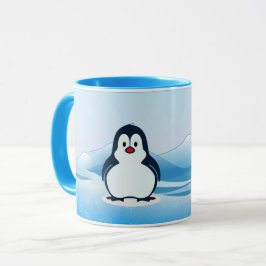 Penguin on Frigid Landscape Design Coffee Mok