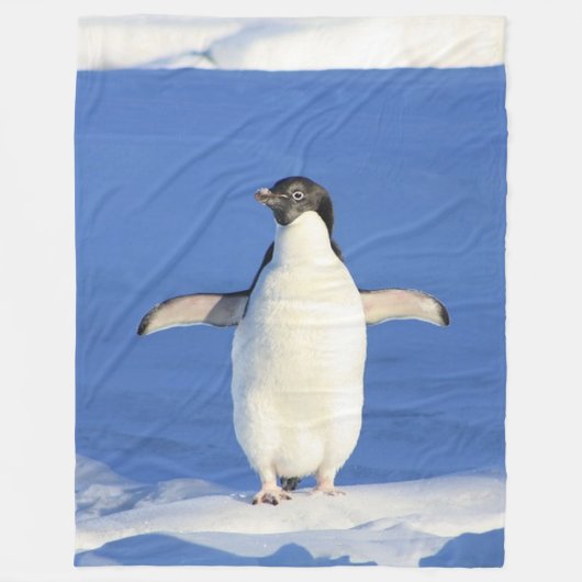 Penguin on Ice Fleece Blanket (Voorkant)