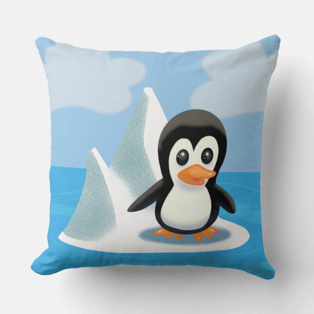 Penguin op een Iceberg Kussen (Voorkant)