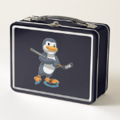 Penguin op Ice hockey met Ice hockey stick (Voorkant)