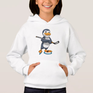 Penguin op Ice hockey met Ice hockey stick