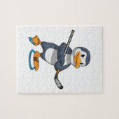 Penguin op Ice hockey met Ice hockey stick Legpuzzel (Horizontaal)