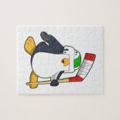 Penguin op Ice hockey met Ice hockey stick Legpuzzel (Horizontaal)