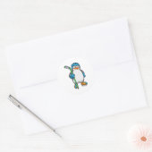 Penguin op Ice hockey met Ice hockey stick Ronde Sticker (Envelop)