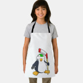 Penguin op Ice hockey met Ice hockey stick Schort (Insitu)