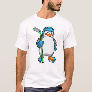 Penguin op Ice hockey met Ice hockey stick T-shirt