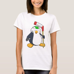 Penguin op Ice hockey met Ice hockey stick T-shirt